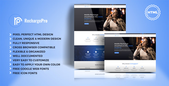 RechargePro - Online Mobile Recharge HTML Template