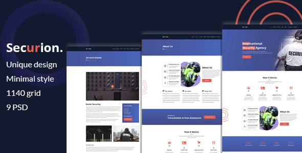 Securion - Security Agency PSD Template