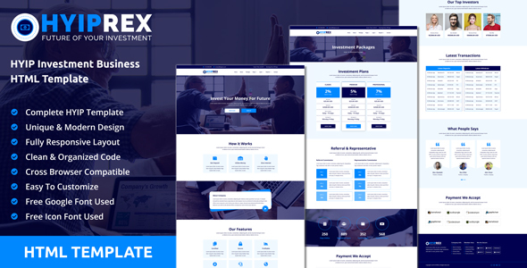 Hyiprex - Financial Investment HTML Template