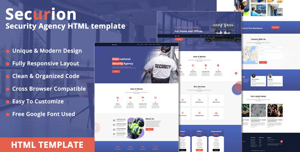 Securion - Security Agency HTML Template
