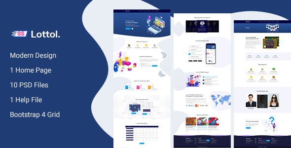 Lottol - Online Lotto PSD Template