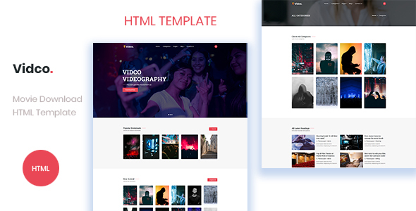 Vidco - Digital Content Download HTML Template