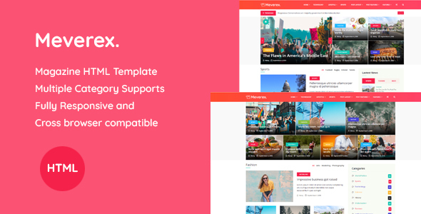 Meverex - Magazine HTML Template