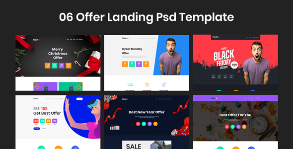 Flashio - Offer Landing Page PSD Template