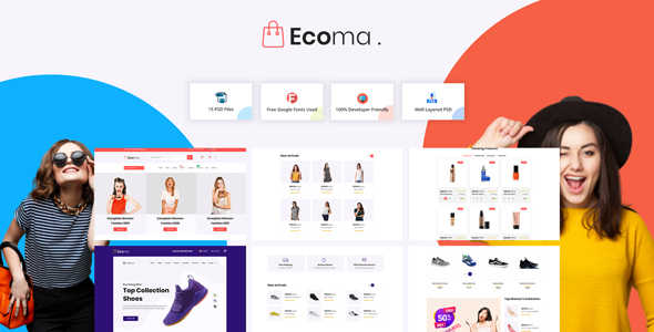 Ecoma - eCommerce PSD Template