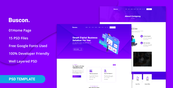 Buscon - Business Agency PSD Template